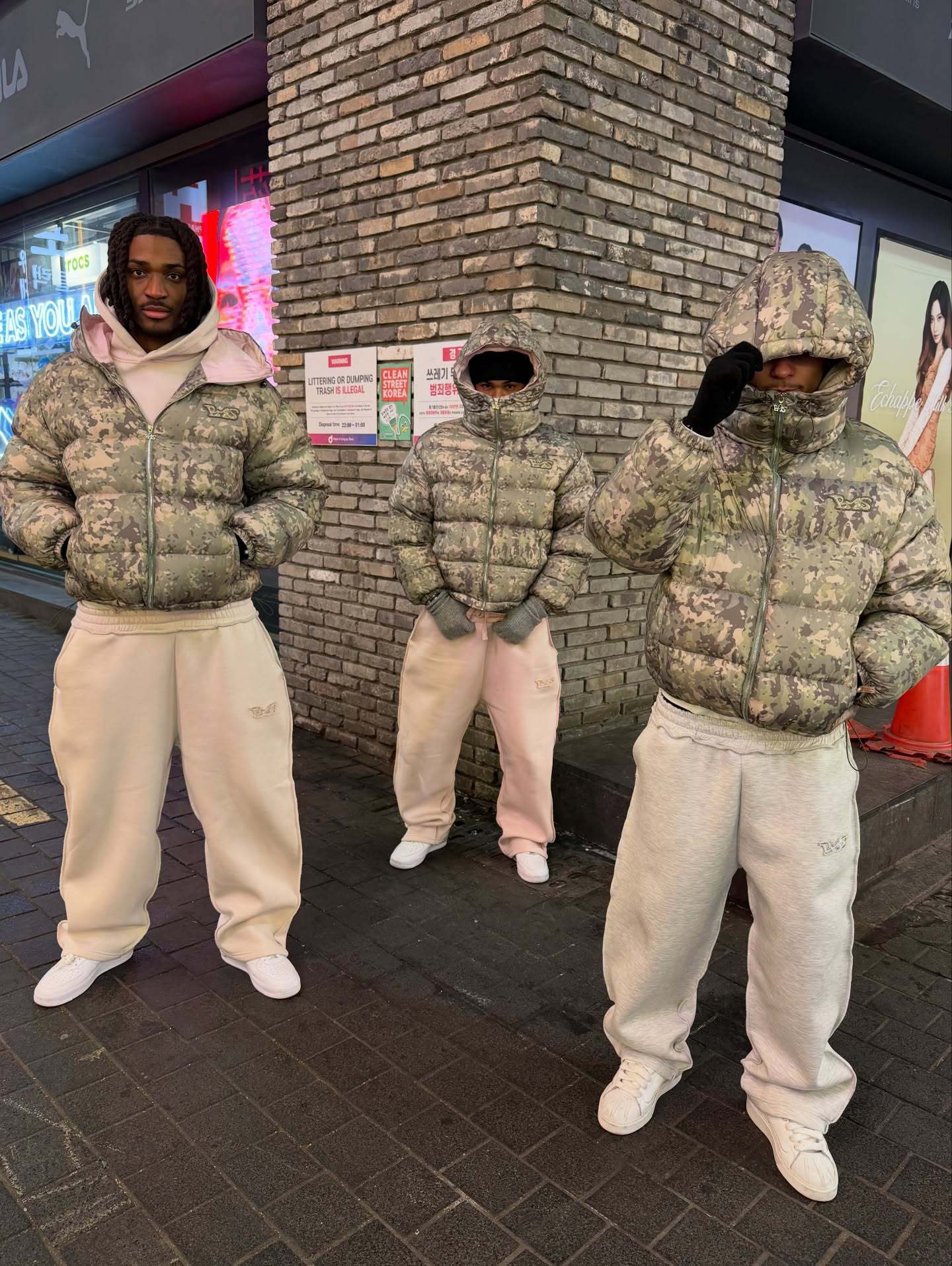 American-Style Personalized Design Camouflage Cotton Jacket for Men and Women, Couple's Style, Loose Fit, Thickened, Winter Warm Fleece Hooded Coat