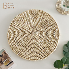 Bestselling Cross-Border Straw Placemats, Corn Husk Mats, Thickened Pot Pads, Coasters, Handwoven Anti-Scald & Heat-Resistant Table Mats