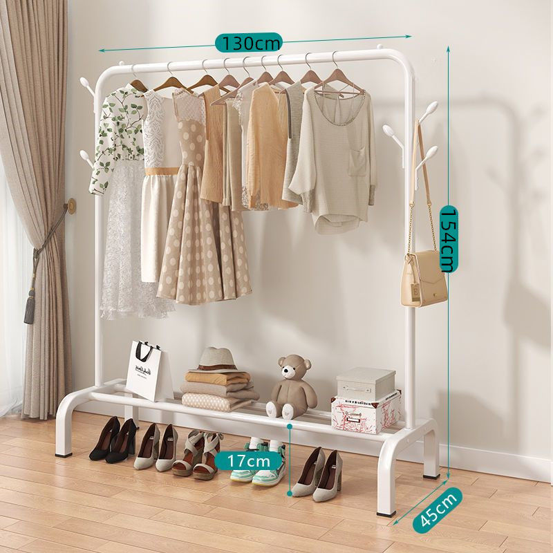 Percha de secado de ropa para piso de dormitorio doméstico balcón colgante de aire plegable dormitorio de estudiantes simple almacenamiento de ropa barra fría