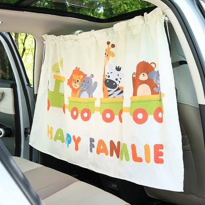 Car curtains – Car Protective Curtain - small-animals-drive-trains-partition-curtains-cartoon-car-partition-curtain