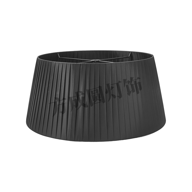 Pantalla de lámpara plisada cepillada de tela, lámpara de mesa redonda simple, lámpara de cabecera, lámpara de pie, lámpara de araña, pantalla de lámpara al por mayor