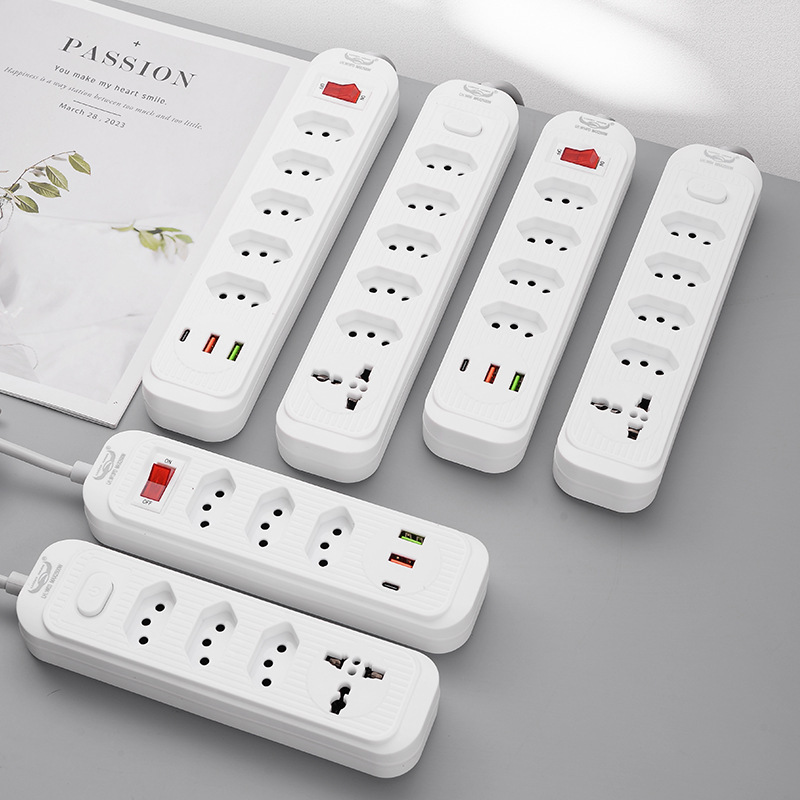 Interruptor de sobrecarga opcional de América del Sur con indicador de luz Estándar brasileño enchufe tri-circular enchufe enchufe enchufe enchufe