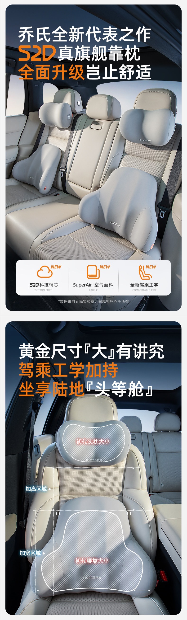 Joe's Car Headrest, Car Pillow, Neck Pillow, Cushion, Car Seat Pillow, Lumbar Cushion, Waist Support, Neck Support Pillow, Lumbar Support