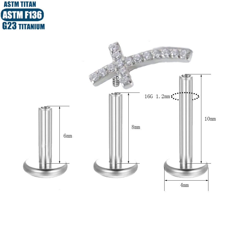 Labret stud lip piercing jewelry styling detail