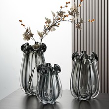 新款北欧轻奢琉璃水晶玻璃花瓶家居客厅水培插花器创意装饰品摆件