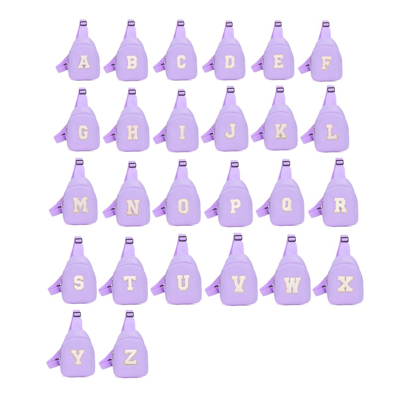 Coreana moda cool bolso de pecho para niños y niñas simple bolso de bebé de color sólido 2026 nuevo bolso de letras para niños