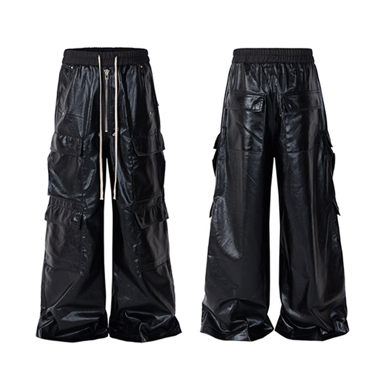 【WONDER WONDER】Button Pintuck Shirring Long Wide Cargo Pt Denti button pintuck shirring long wide cargo pants - WONDER