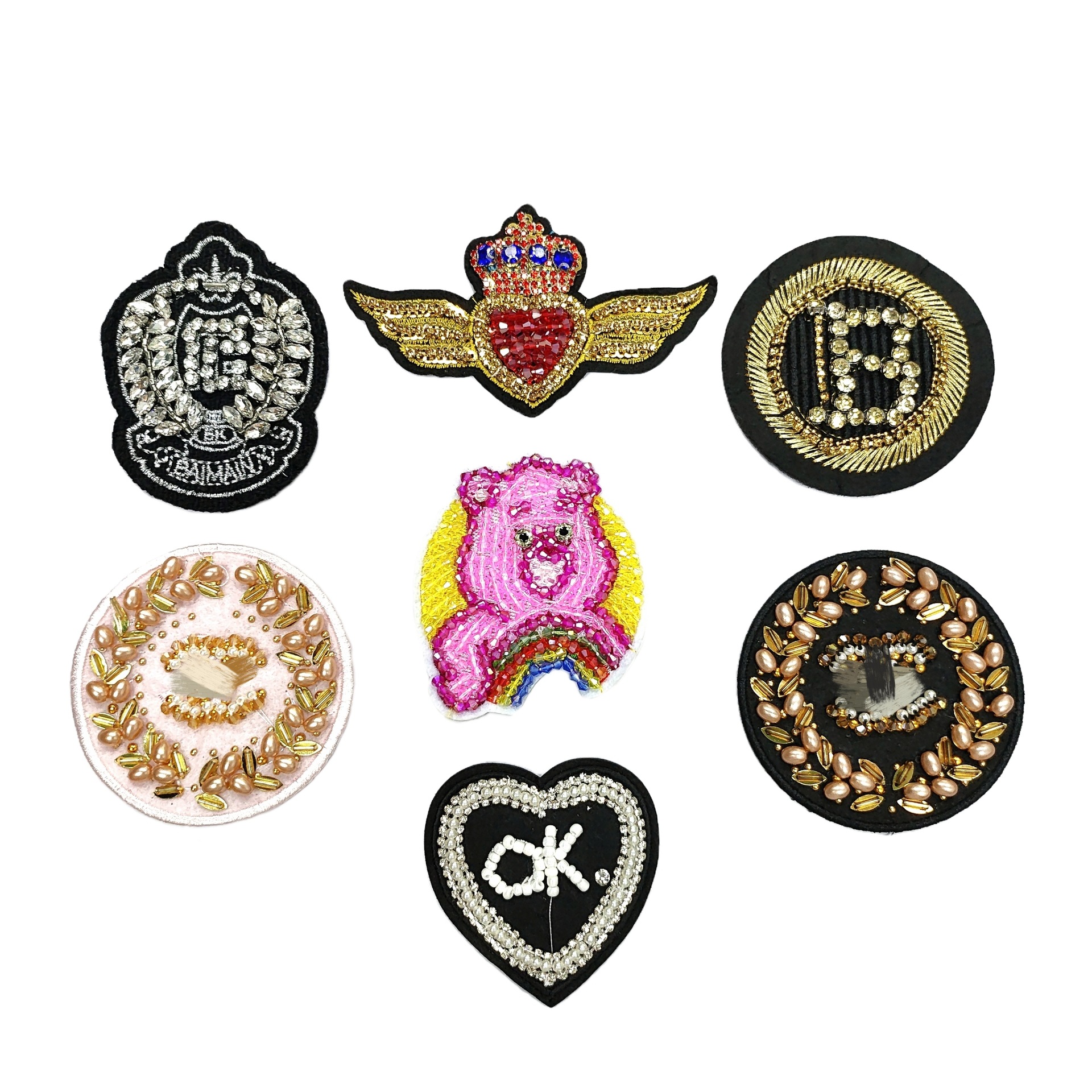 DIY手工钉珠钻石布贴 服装鞋帽箱包装补丁装饰布贴批发定 制