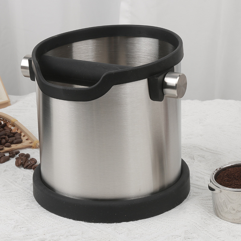 Stainless Steel Coffee Grounds Bucket Household Bar Coffee Grounds Storage Bucket Coffee Grounds Container Supporting Equipment Wholesale