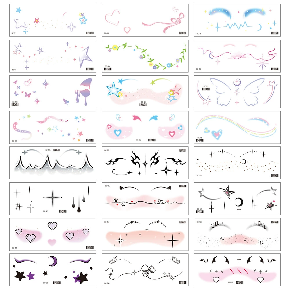 Waterproof ecological painted tattoo stickers for face, Amazon