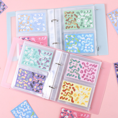 Korean style Guka card sleeve storage book transparent interstitial loose-leaf photo album postcard photo sticker storage book