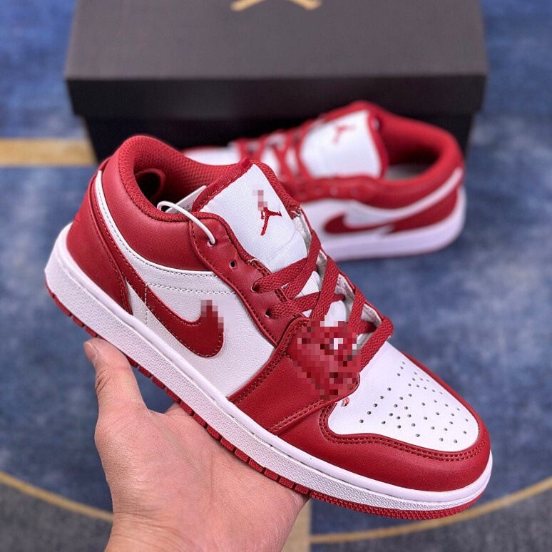 Pure Original Aj1 Series New Color Matching New Putian Men's Shoes Red and White Simple Classic Versatile Sneakers Casual Sports Shoes