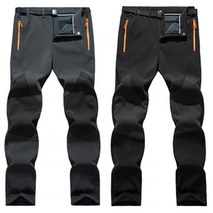 New Soft Shell Pants Thickened Fleece-lined Charge Pants Outdoor Mountaineering Pants