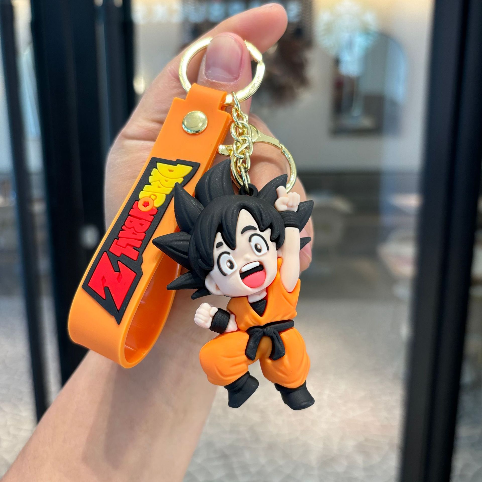Llavero de Dragon Ball transfronterizo, colgante de muñeca Wukong, bolso de coche, llavero, máquina de agarre para bebé, pequeños accesorios de regalo