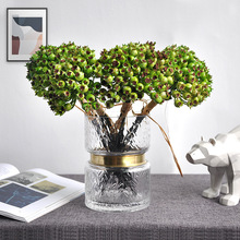 仿真浆果仿真花手扎玫瑰果山楂果海棠果花束家居装饰婚庆花艺批发