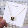 Small advanced design brand necklace with letters, city style, high-quality style, internet celebrity