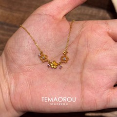 夏の小さな紫色の花の輝くダイヤモンド鎖骨チェーン女性の 2025 新しい絶妙な花のネックレスアクセサリー