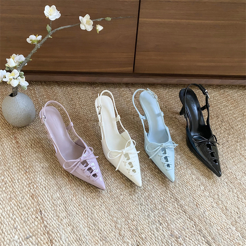 French Pointed Stiletto Heel Strap High Heels Women's Outfit 2025 Summer New Fairy Style Shallow Toe Sandals