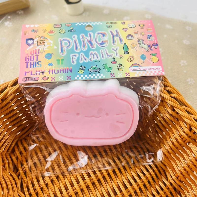 手作り子猫半調理チーズピンチ減圧おもちゃ指吸引流体スローリバウンドピンチ男の子と女の子用|undefined