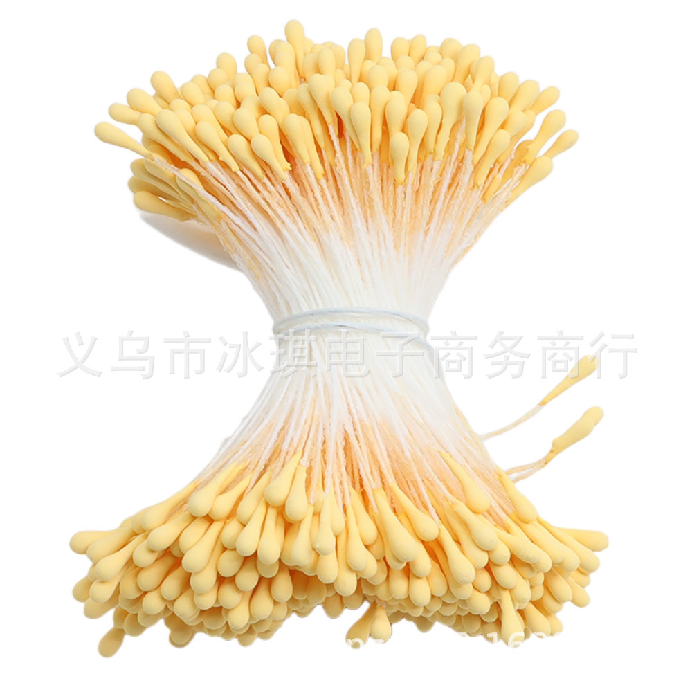 2 mm, 390 piezas, núcleo de flor mate, flor artificial, estambre de yeso ecológico, material para rosas y lirios, cabezal a juego