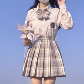 jk制服格裙原创正版夏季日系学院风校供感全套百褶半身裙子套装女
