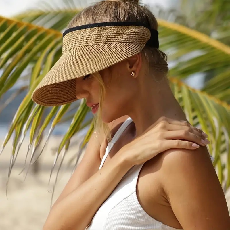 Women's Basic Solid Color Curved Eaves Sun Hat display picture 4