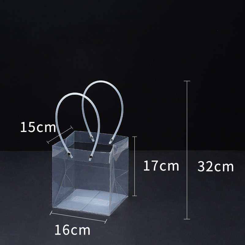 Bolsa para arreglos florales de PVC transparente, impermeable, de plástico, para regalo, bolsa de transporte para ramos de flores, bolsa de embalaje para floristería, materiales florales al por mayor