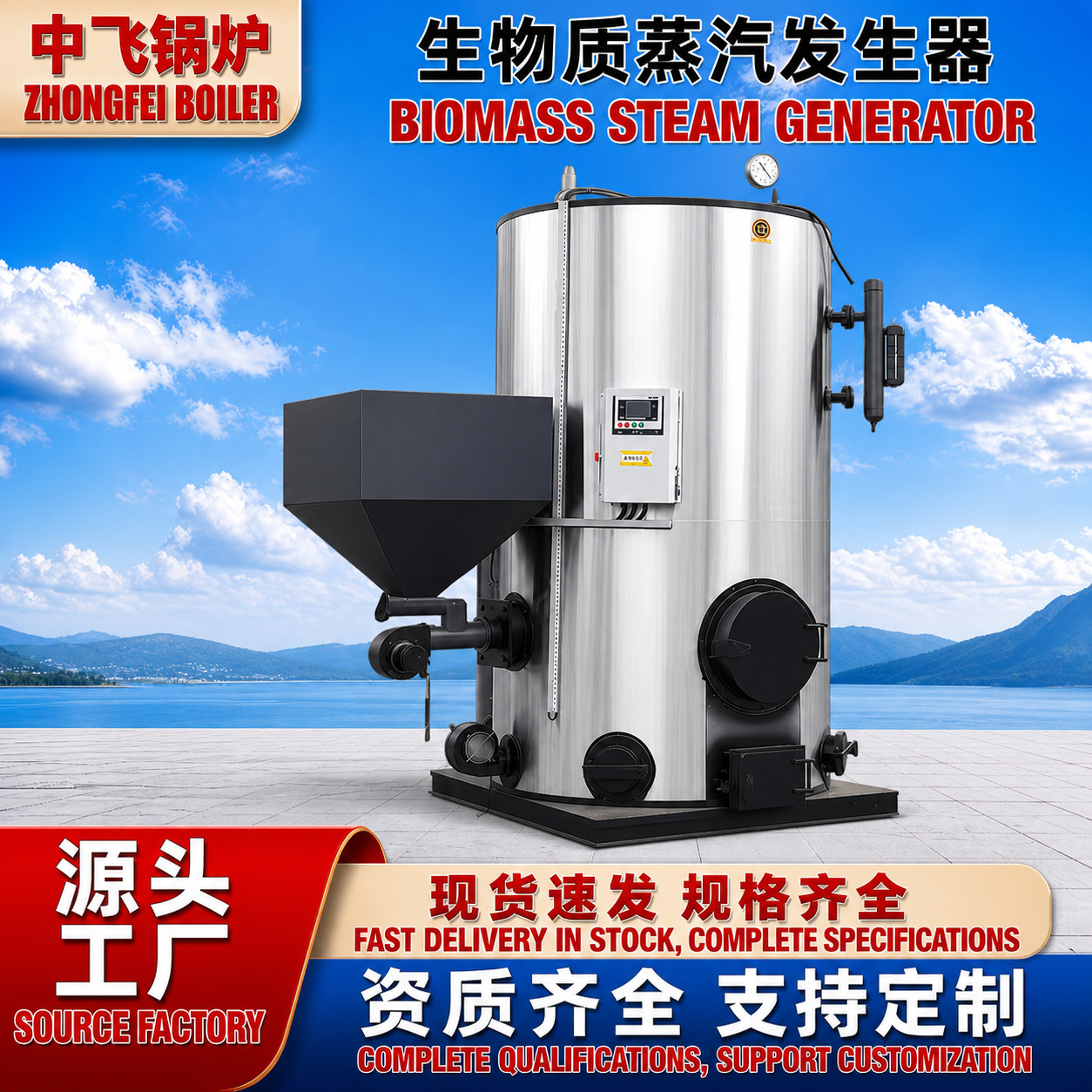 工厂定制自动燃煤/颗粒蒸汽发生器高效节能出蒸汽快食品木材加工