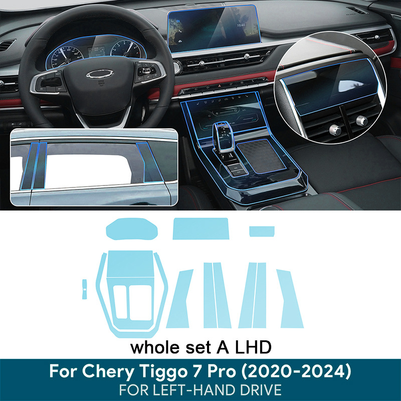 Cross-Border Supply of Chery Tiggo 7Pro Tpu Interior Stickers Center Console Gear Touch Screen Dashboard Door Panel Film
