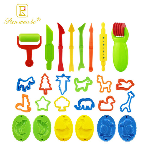26-piece plasticine mold set, children's early education DIY toys, clay colored clay modeling tool set, wholesale puzzle