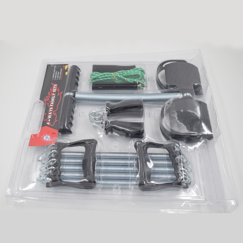 Aolei multifuncional conjunto de ejercicios de resorte pedal tensión mango de madera cuerda de salto agarre entrenador muscular de cuatro piezas