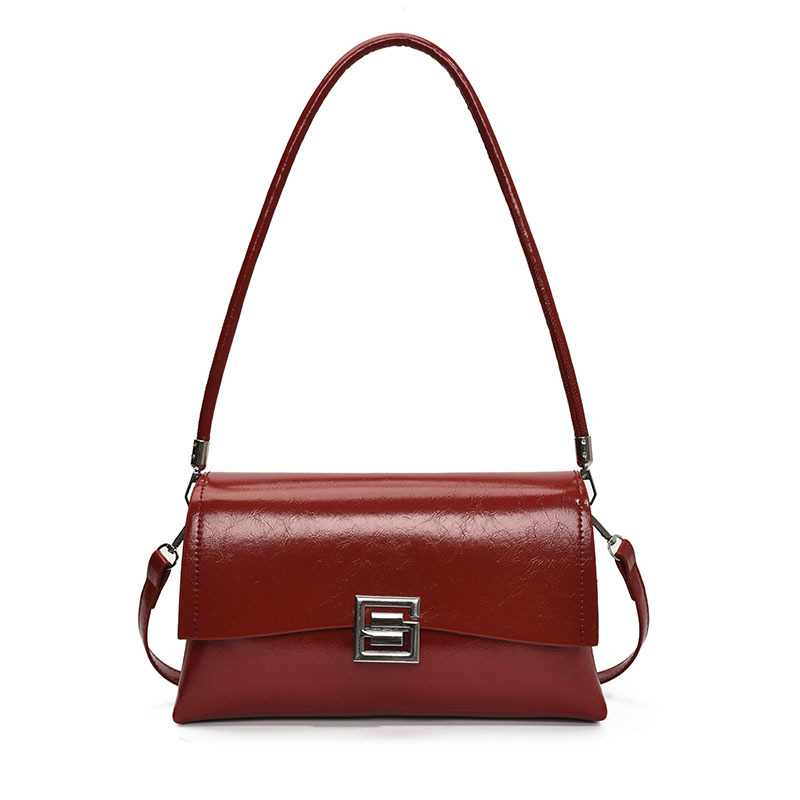 2025 nuevo bolso axilar de alta calidad bolso retro ocio de moda nicho pequeño bolso de cera de lujo ligero