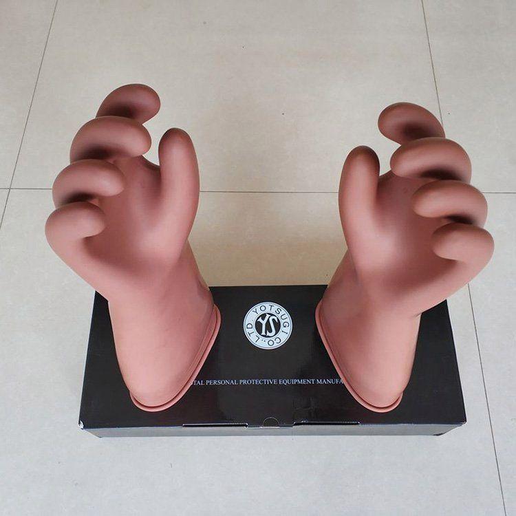 YS101-101-04防高压手套，防静电绝缘橡胶手套 证件齐全