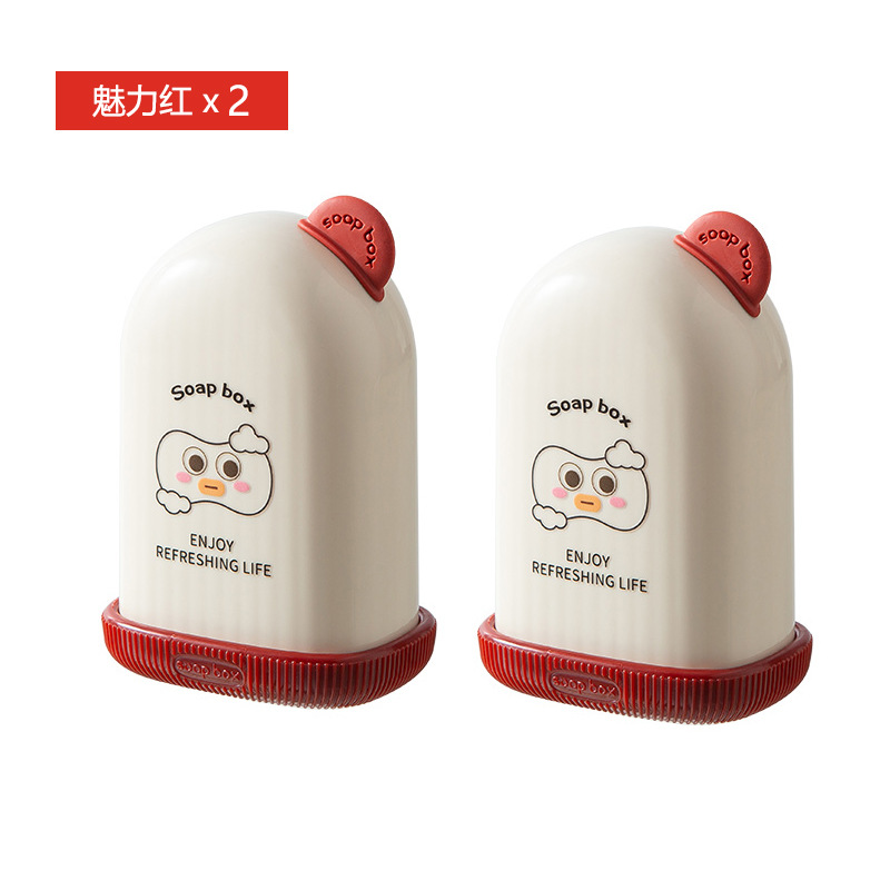 Caja de jabón de viaje portátil con tapa sellada, escurrir, artefacto de viaje de negocios, caja de jabón de dormitorio lindo de alto valor