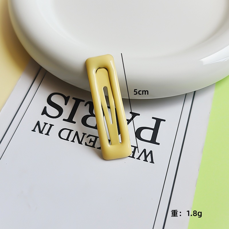 可爱甜美发夹女方形发卡头饰五角星夹子宝宝侧边碎发bb夹公主发饰