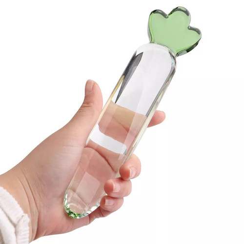 Female glass masturbation device, masturbation stick, glass eggplant, radish, banana, glass penis, adult sex toys