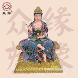 寺院祭祀供奉佛祖弟子神像 树脂彩绘弥勒菩萨 清静慧菩萨像图片
