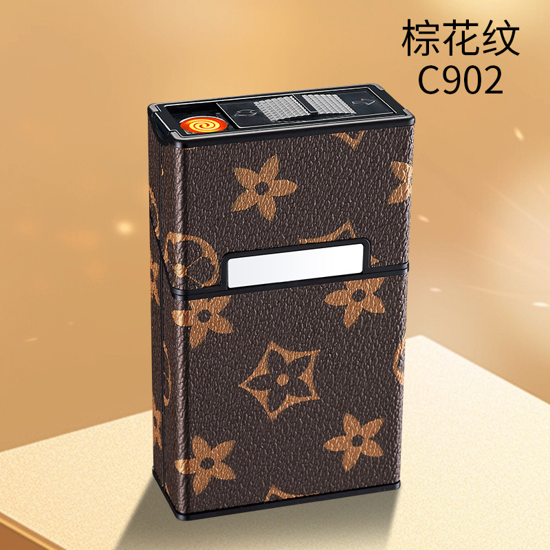 Encendedor recargable de corteza creativo para la aprobación de la caja de cigarrillos en una caja dura y suave empaquetada con cáscara de cigarrillo resistente a la compresión a prueba de humedad portátil y duradero