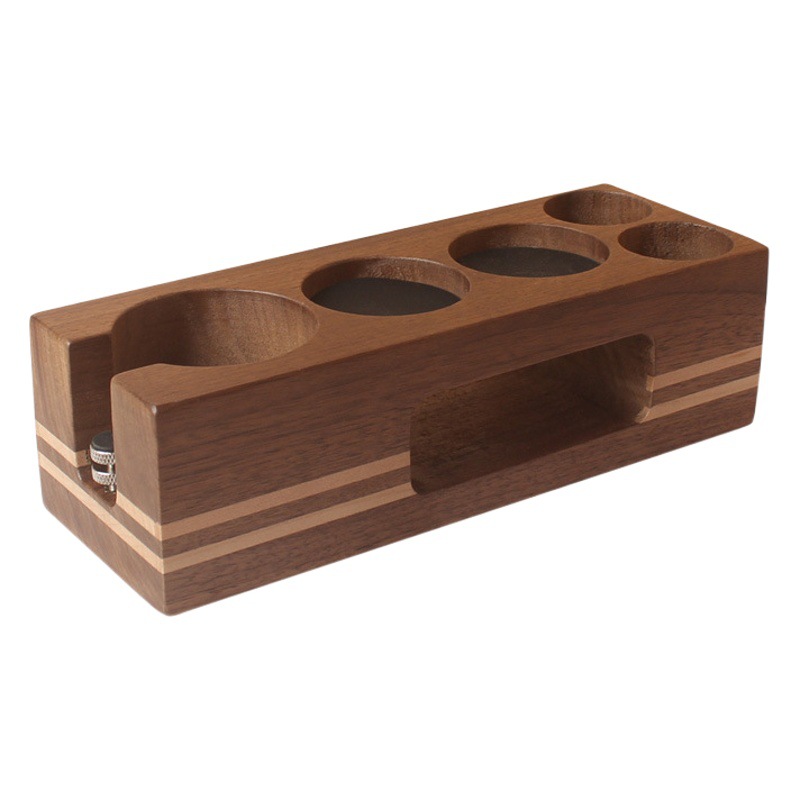 Polvo de café prensa base máquina de café mango polvo de almacenamiento prensa martillo relleno asiento polvo de tela prensa soporte de polvo soporte dispositivo