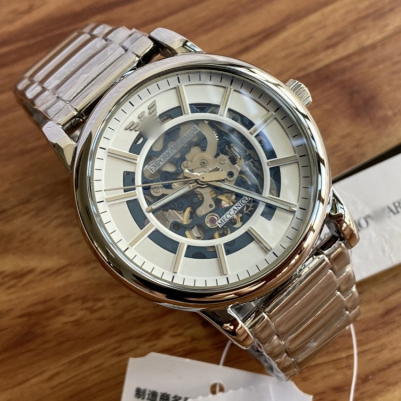 Ar60008 Ar60007 Aijia Black Warrior Fully Automatic Mechanical Watch Men's Cut Out Watch Watch Can Be Shipped on Behalf of Others