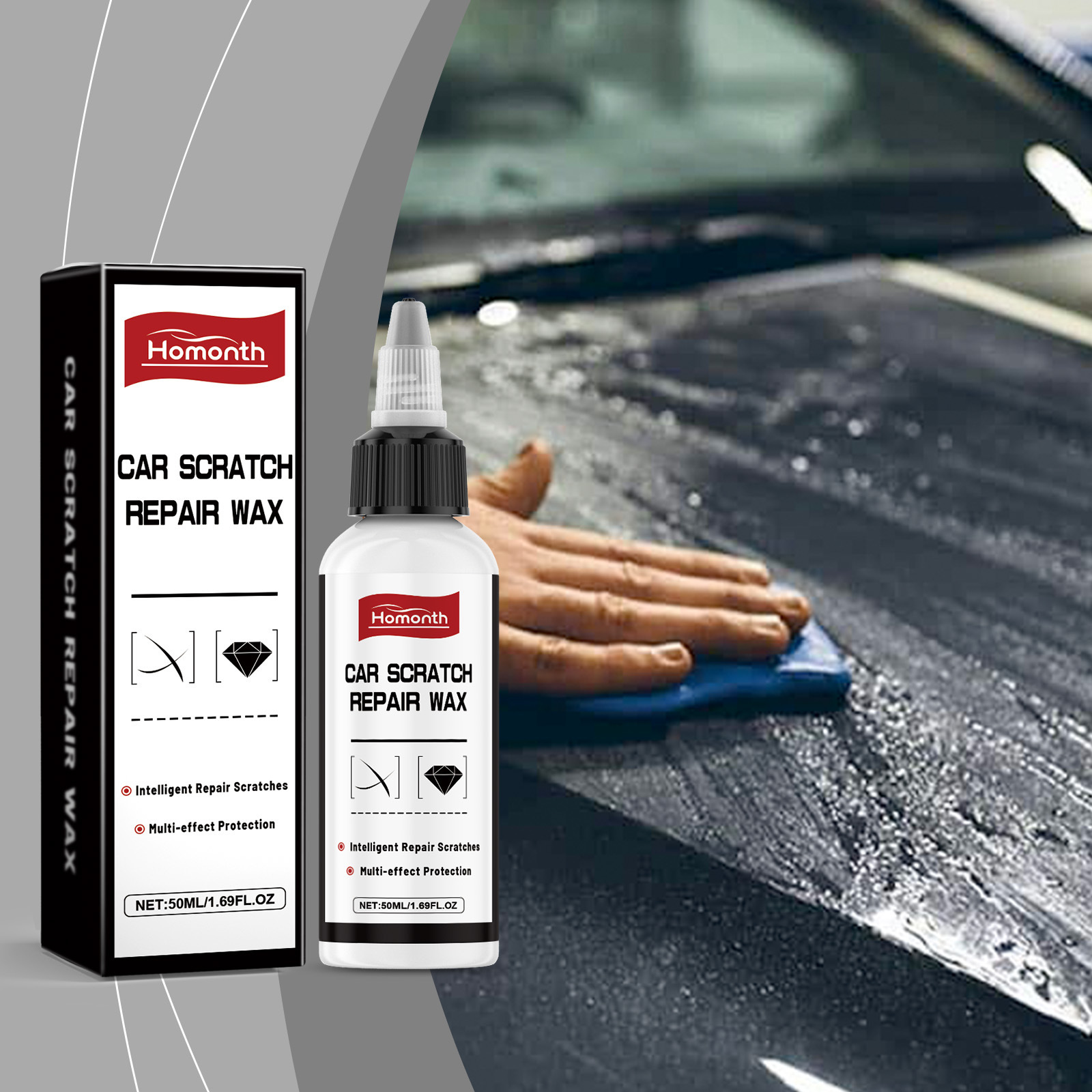 Homonth Car Scratch Wax Paint Surface Care and Maintenance Liquid Scratch Removal Cleaning Polishing Care and Maintenance Liquid