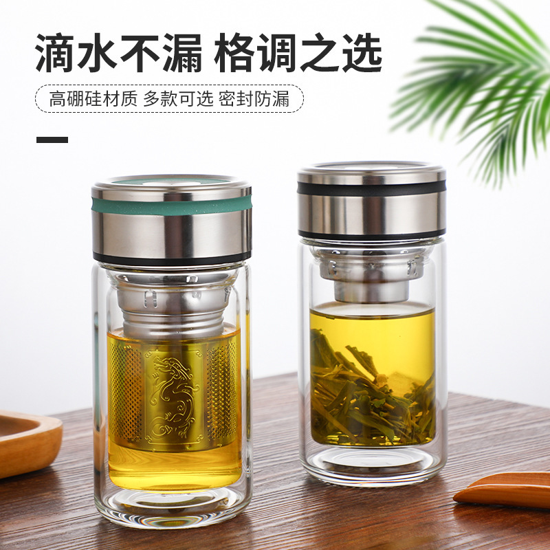 Glass tea cup sealed