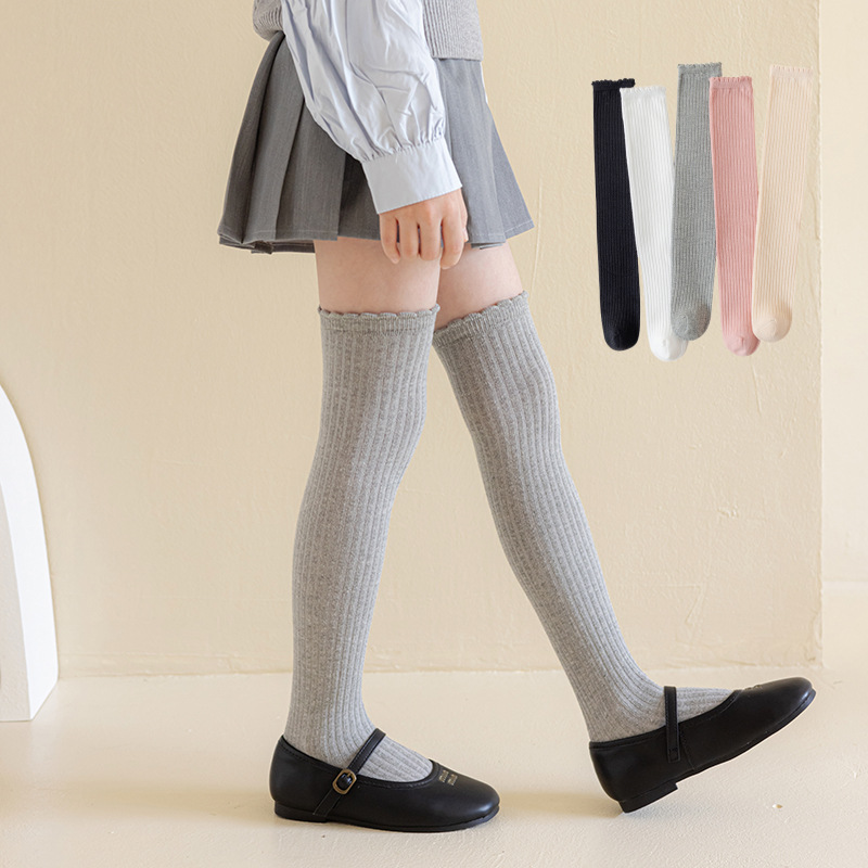 Girls Candy Color Over-the-knee Socks Children's All-match Spring And...