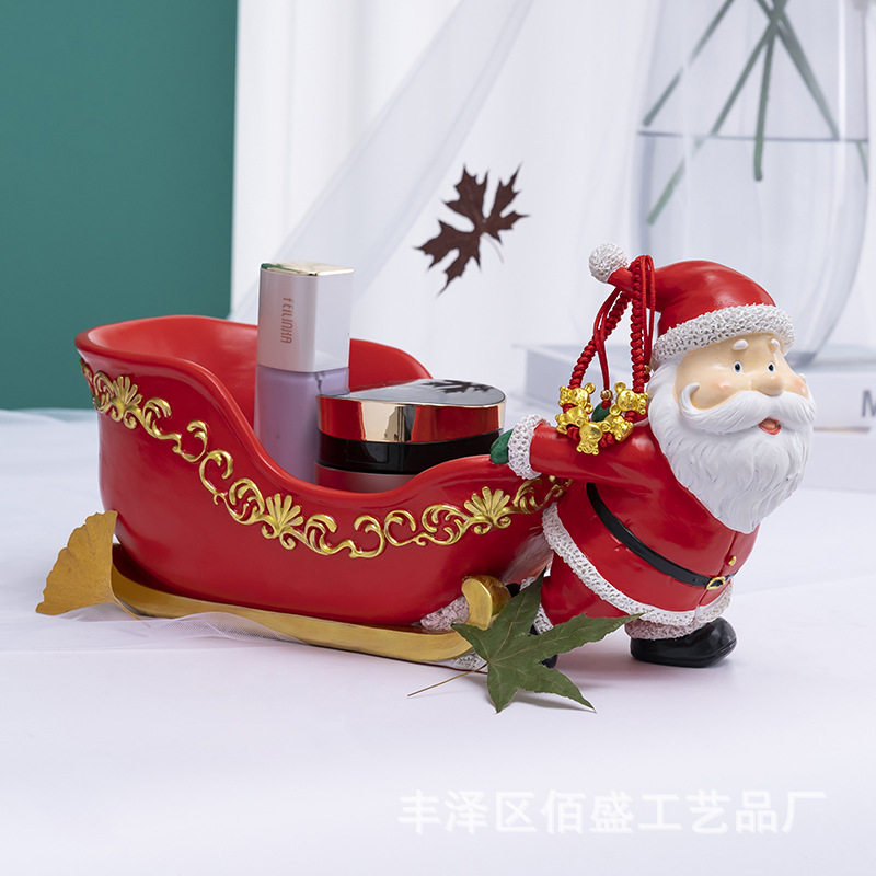 Santa Claus almacenamiento decoración salón sala de estar decoración modelo habitación ventana decoración escena decoración regalo de Navidad