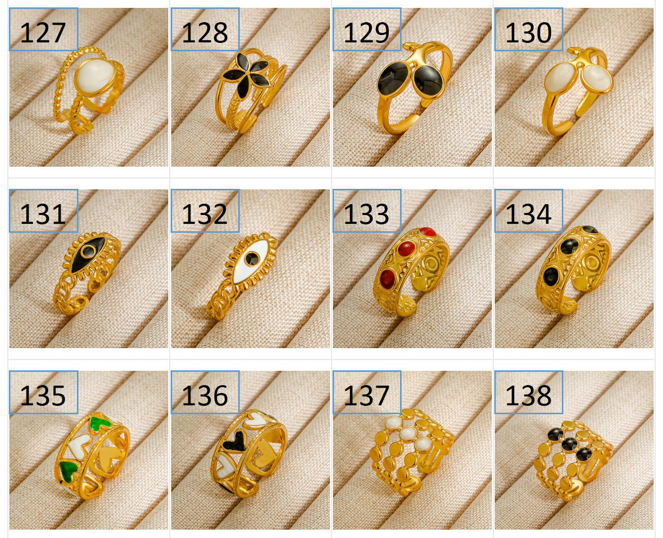 Open Rings Classification Wholesale Jewelry Retro IG Style Geometric 304 Stainless Steel Plating Stainless Steel Rings