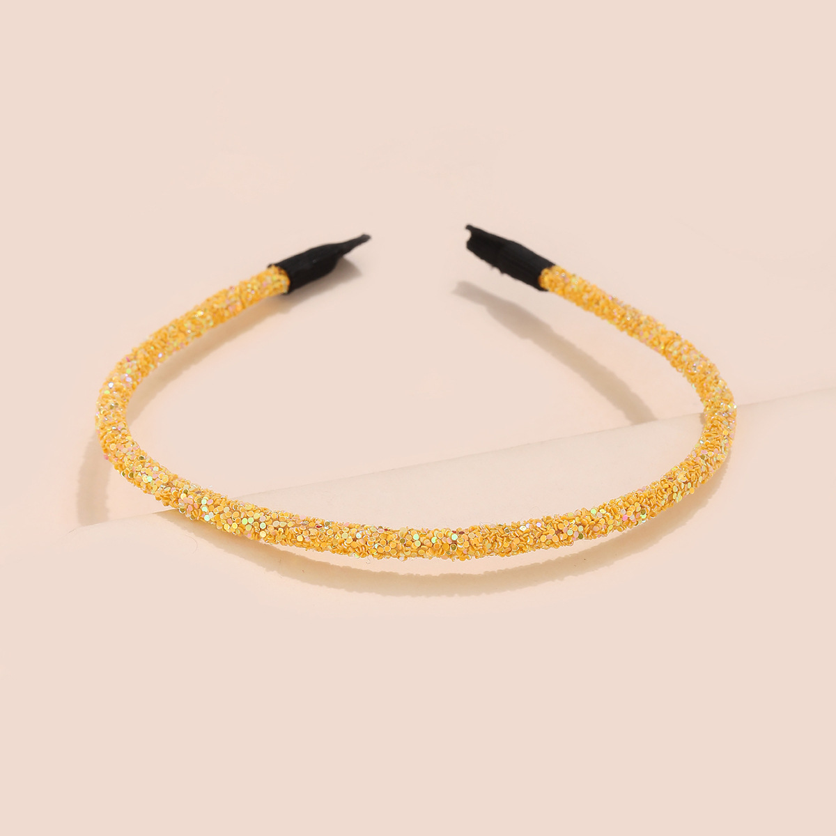 Nuevo estilo europeo y americano de Navidad transfronterizas joyas de cabello de pañuelo de cabeza de mujer cebolla dorada brillante polvo de cabello fija fuente de tarjeta de cabello fina