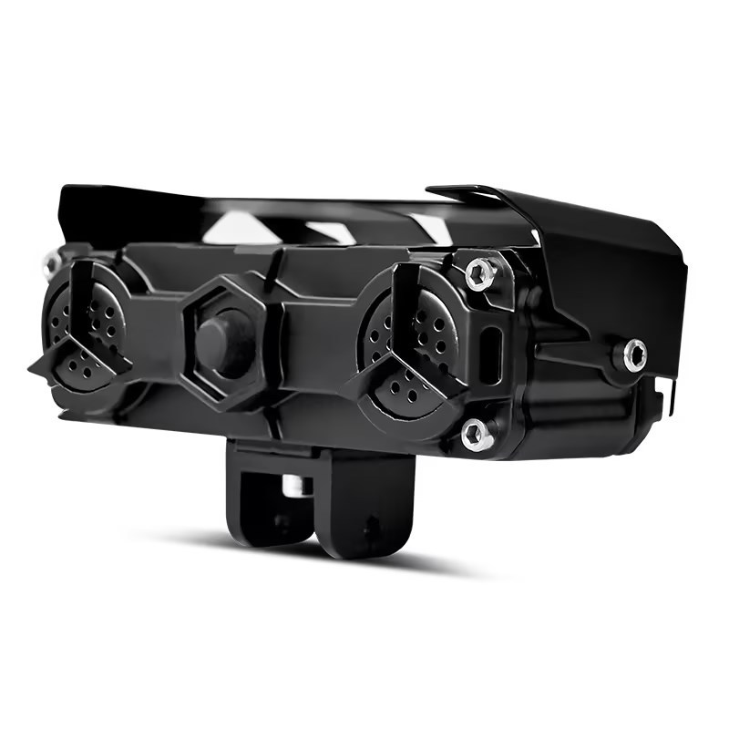 Transfronteriza de La Motocicleta llevó la lámpara Blanca Amarilla de doble Luz de cuatro ojos exterior proyector del coche eléctrico modificado faro LED lámpara