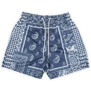 3D Printed Shorts Men's 2024 Summer Thin Beach Trendy Brand Breathable Loose Five-Point Pants Ma1