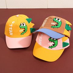Children's baseball cap spring and autumn cartoon dinosaur child peaked cap boy baby sun hat little boy sun hat