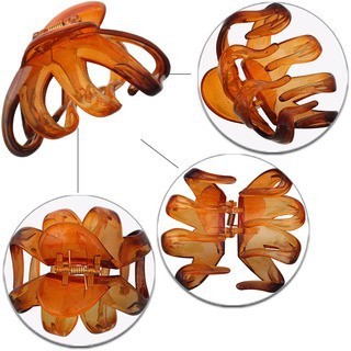 Tortoise shell two tendon headband bright black octopus clip women's hairpin back head clip temperament hairband hair accessories wholesale